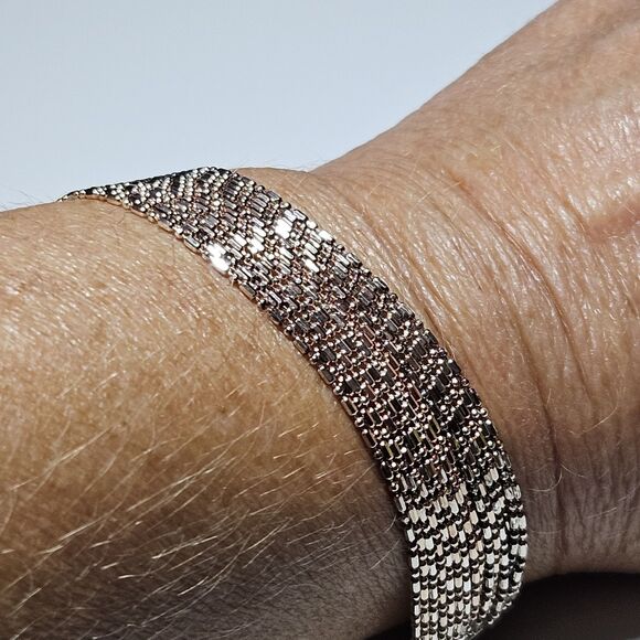 *Sale* Vintage Italy Dyadema Signed Sterling Silver 925 Multistrand 7-7.5" - Picture 6 of 16